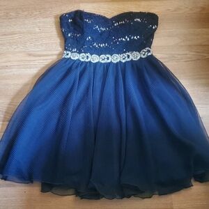 Navy blue mini dress